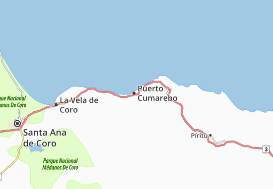 Puerto Cumarebo Map