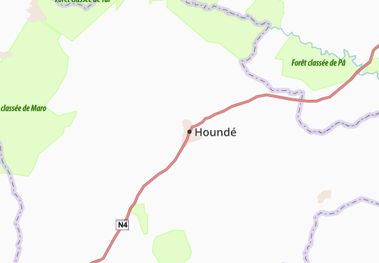 Karte Stadtplan Houndé