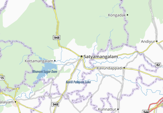 Kaart Plattegrond Satyamangalam