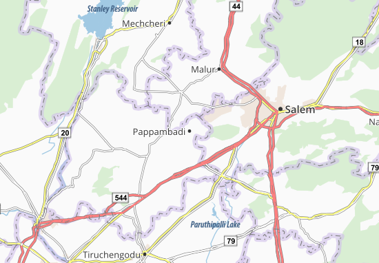 Karte Stadtplan Pappambadi