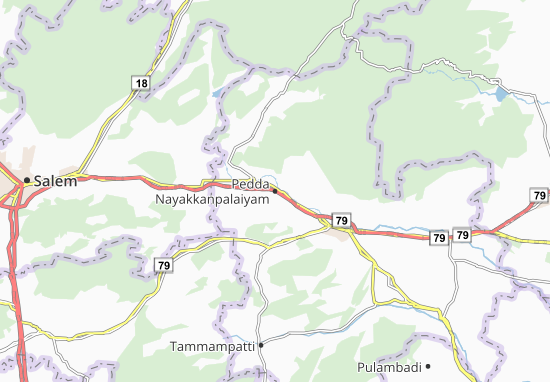 Kaart Plattegrond Pedda Nayakkanpalaiyam