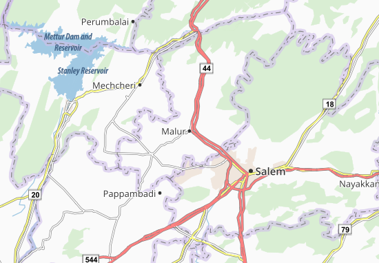 Karte Stadtplan Malur
