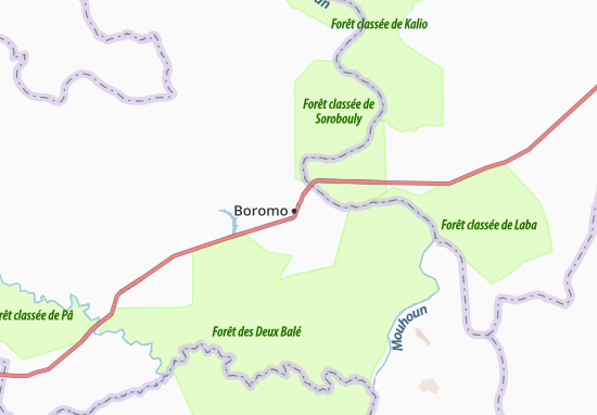 Karte Stadtplan Boromo