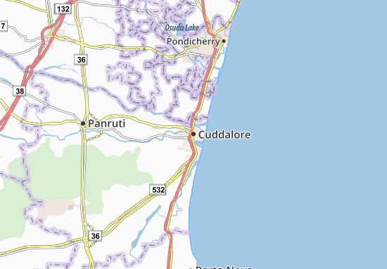 Kaart Plattegrond Cuddalore