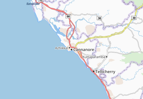 Karte Stadtplan Cannanore