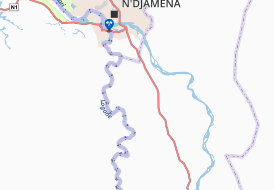 Mapa Djemelma-Tilfou