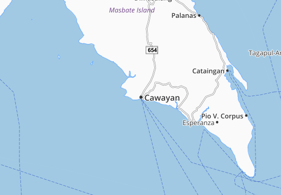 Karte Stadtplan Cawayan