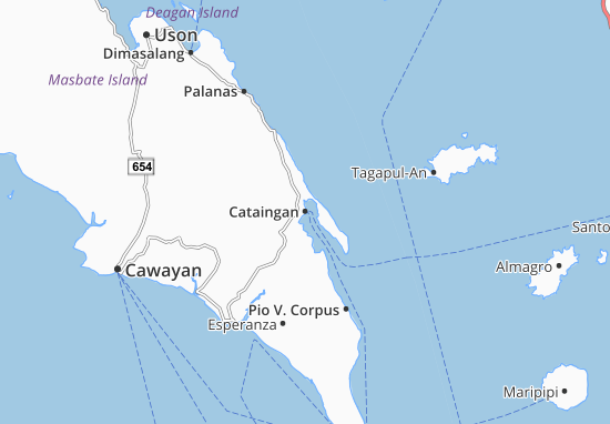 Karte Stadtplan Cataingan