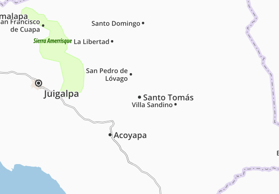Kaart Plattegrond Santo Tomás