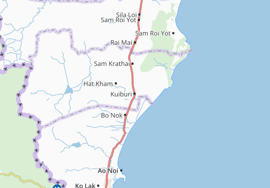 Karte Stadtplan Kuiburi