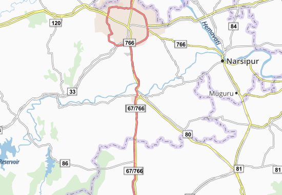 Karte Stadtplan Nanjangud