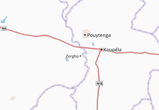 Karte Stadtplan Zorgho