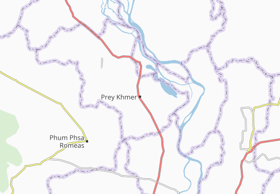 Karte Stadtplan Prey Khmer