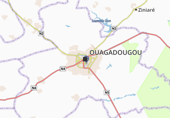 Kaart Plattegrond Ouagadougou