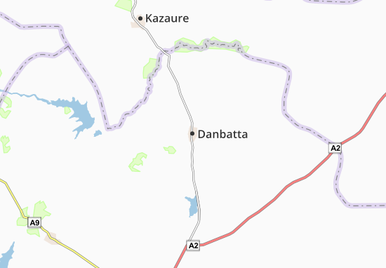Mapa Danbatta