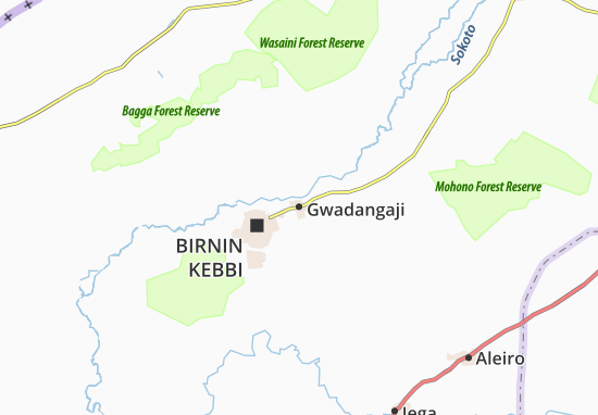 Kaart Plattegrond Gwadangaji