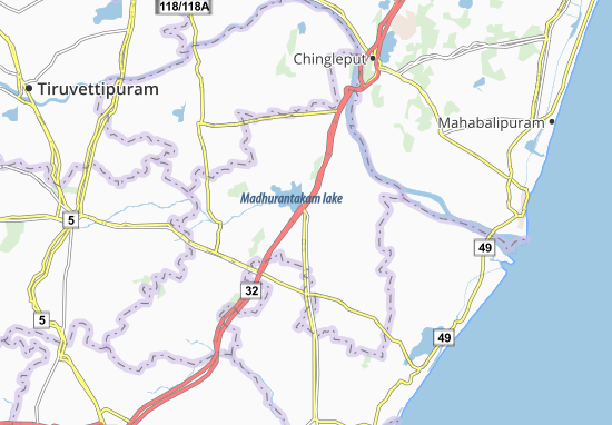 Karte Stadtplan Madurantakam
