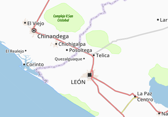 Kaart Plattegrond Quezalguaque