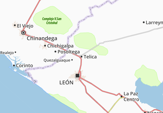 Karte Stadtplan Telica