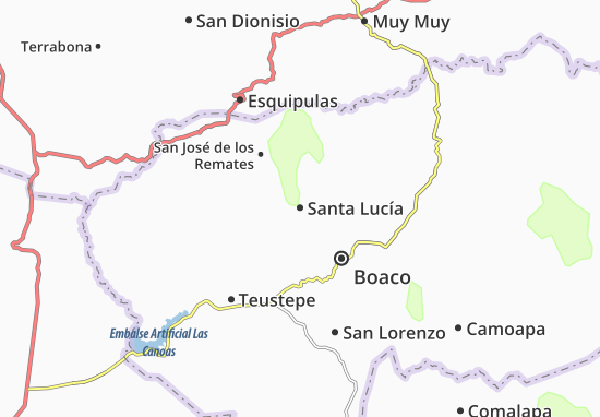 Kaart Plattegrond Santa Lucía