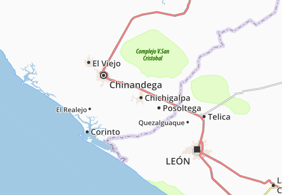 Kaart Plattegrond Chichigalpa