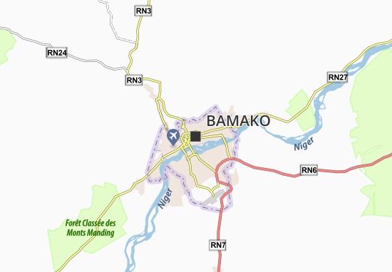Kaart Plattegrond Bamako