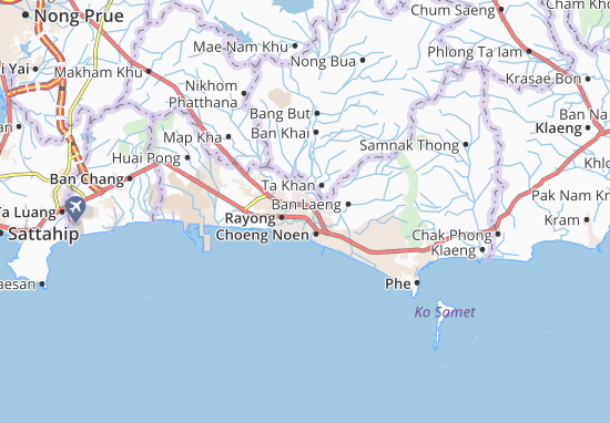 Karte Stadtplan Choeng Noen