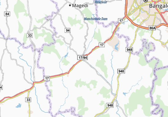 Karte Stadtplan Ramanagaram
