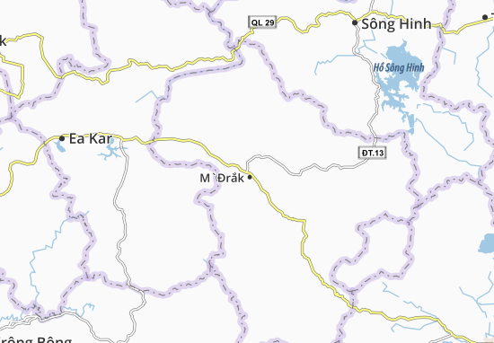 Karte Stadtplan Krông Jing
