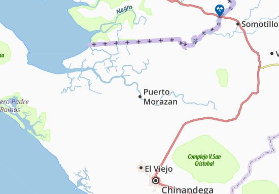 Kaart Plattegrond Puerto Morazan