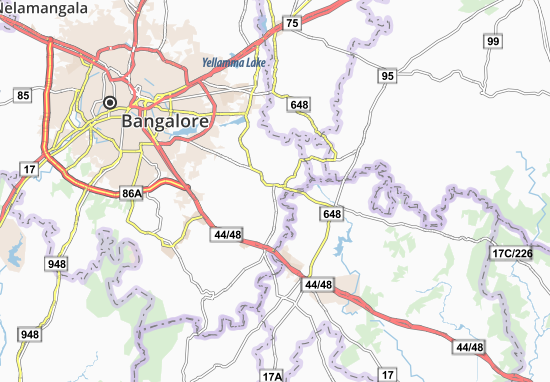 Karte Stadtplan Sarjapur