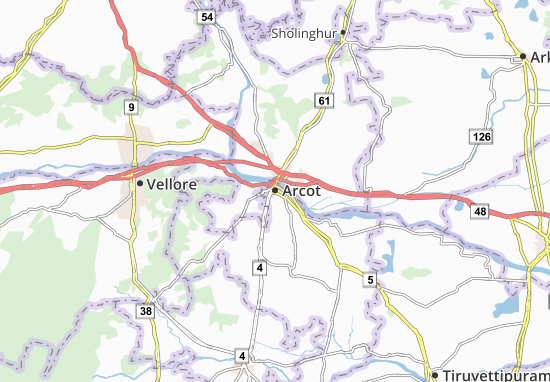 Mapa Arcot