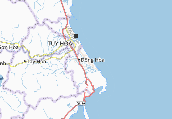 Kaart Plattegrond Hòa Hiệp Trung