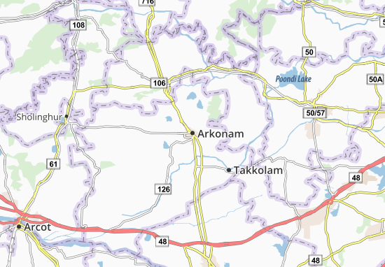 Karte Stadtplan Arkonam