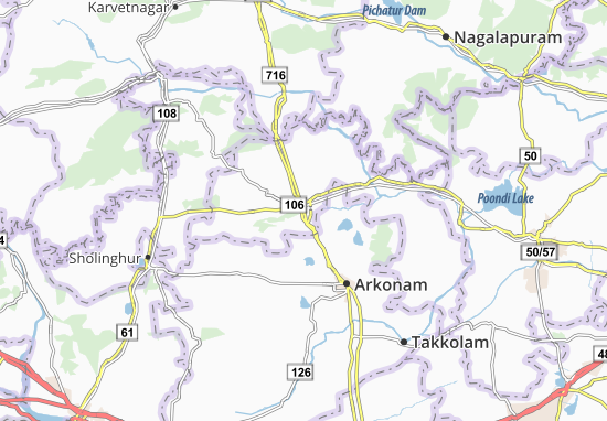 Mapa Tiruttani