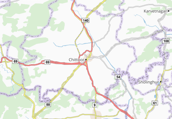 Karte Stadtplan Chittoor