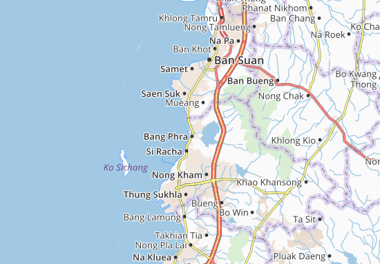 Karte Stadtplan Bang Phra