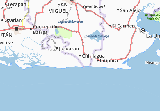 Kaart Plattegrond Chirilagua