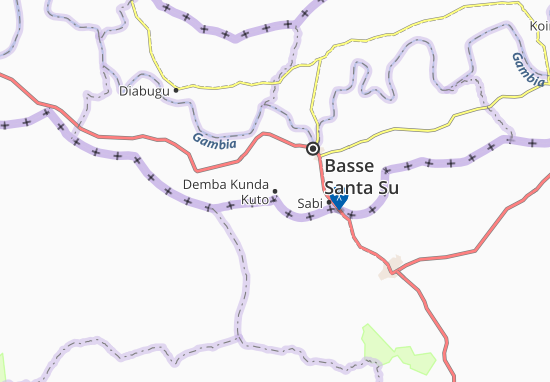 Karte Stadtplan Demba Kunda Kuto
