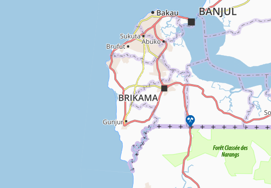 Karte Stadtplan Kunkujang Manjago