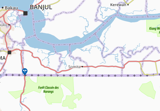 Karte Stadtplan Batending Kajara