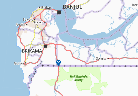 Karte Stadtplan Faraba Banta