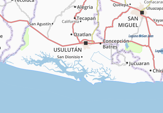 Kaart Plattegrond San Dionisio