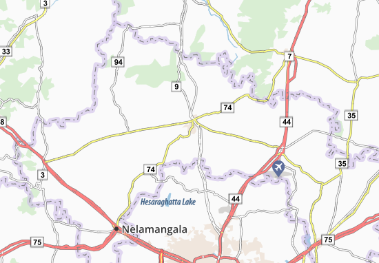 Karte Stadtplan Dod Ballapur
