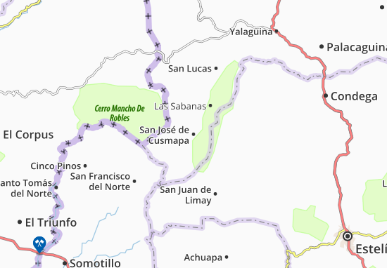 Karte Stadtplan San José de Cusmapa
