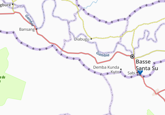 Karte Stadtplan Sare Demba Dardoh