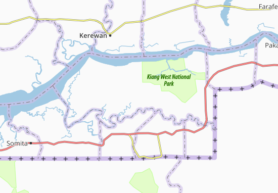 Karte Stadtplan Keneba