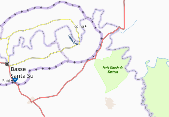 Karte Stadtplan Nyamanari