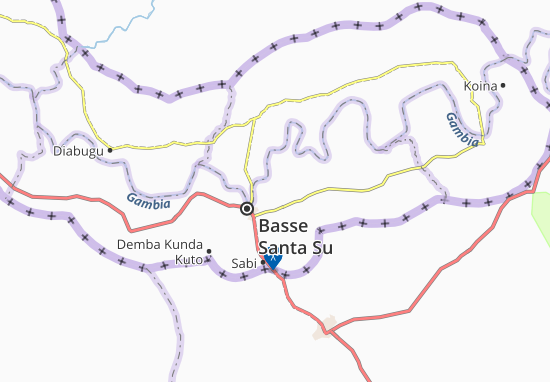 Karte Stadtplan Damfa Kunda