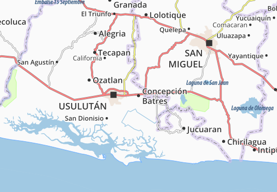 Kaart Plattegrond Concepción Batres